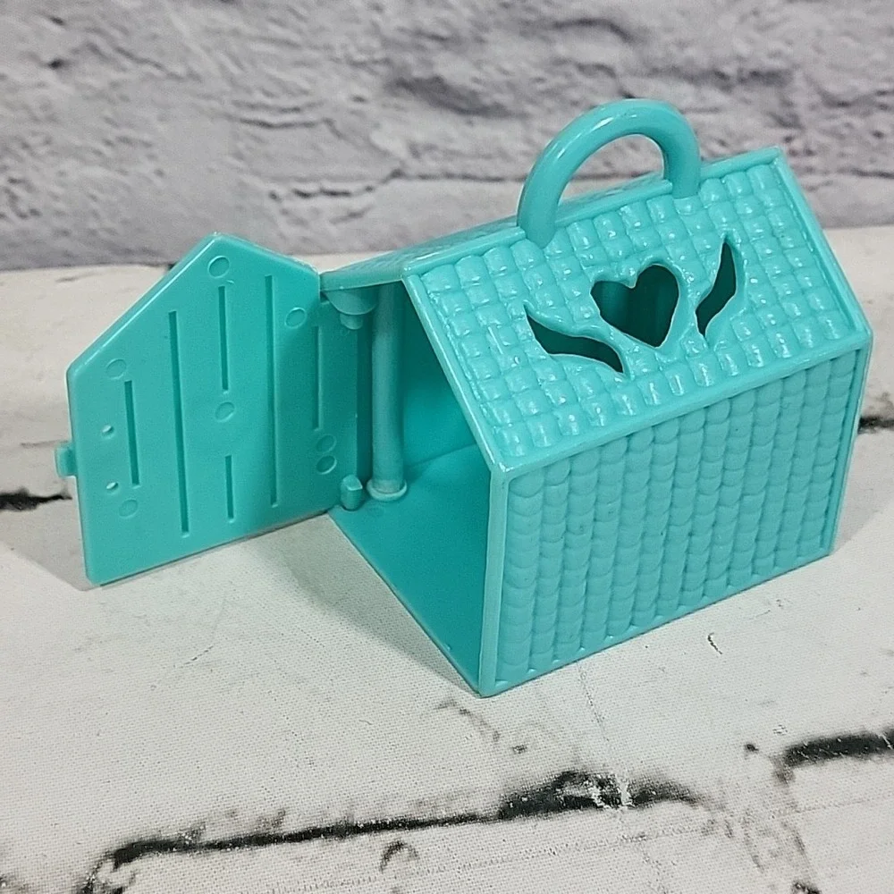 Vintage Dollhouse Pet Puppy Dog‎ With Dog House Food Water Dish Kid Kore 1994